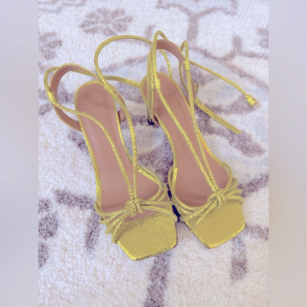 Worn ONCE. Bobbies Paris x Sophie Sinacori heeled sandals in yellow bird color